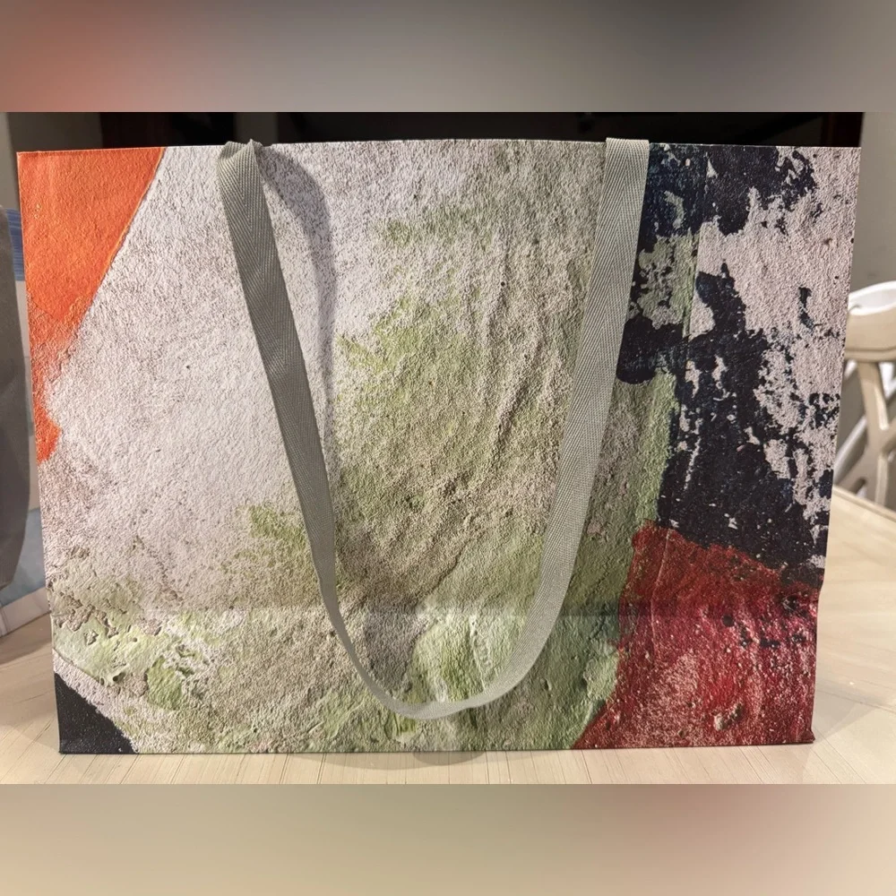 Anthropologie Large Shopping Bags Bundle of 4 | Reusable Gift Bags | Holiday Art